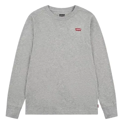 Levi's Lvb L/S Batwing Chesthit Tee, Maglietta Bambini e ragazzi, Grigio (Grey Heather), 2 anni