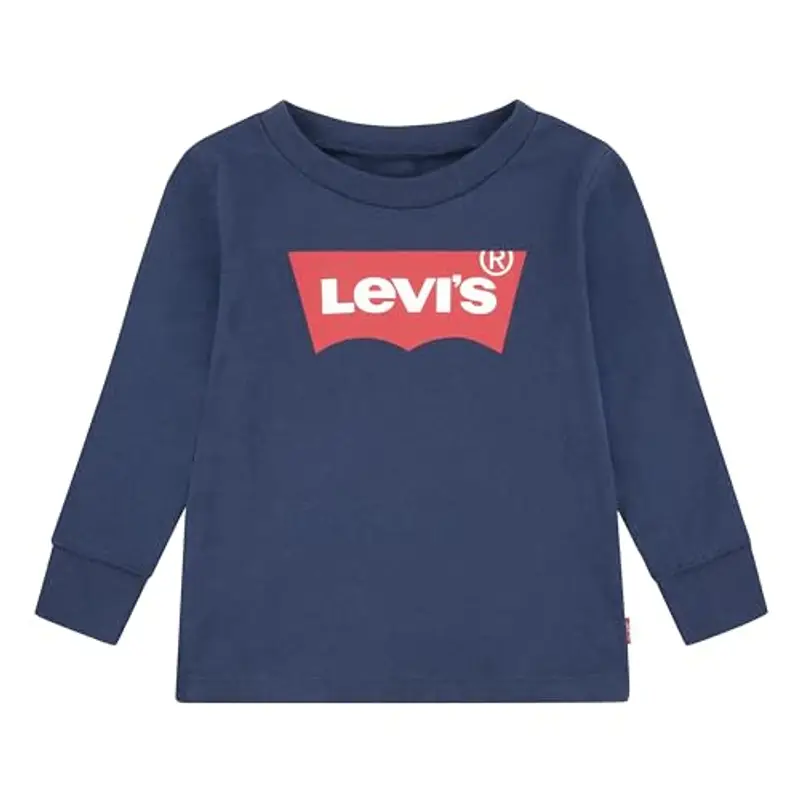 Levi's Lvb L/S Batwing Tee 6e8646, Maglietta a manica lunga Bambini e ragazzi, Dress Blues, 6 mesi