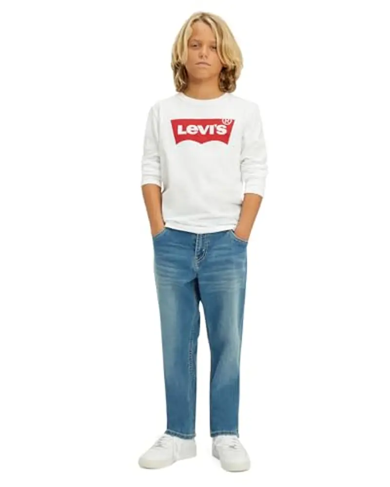Levi's Lvb L/S Batwing Tee, Maglia a maniche lunghe Bambini e ragazzi, Bianco (White), 16 anni miniatura 3
