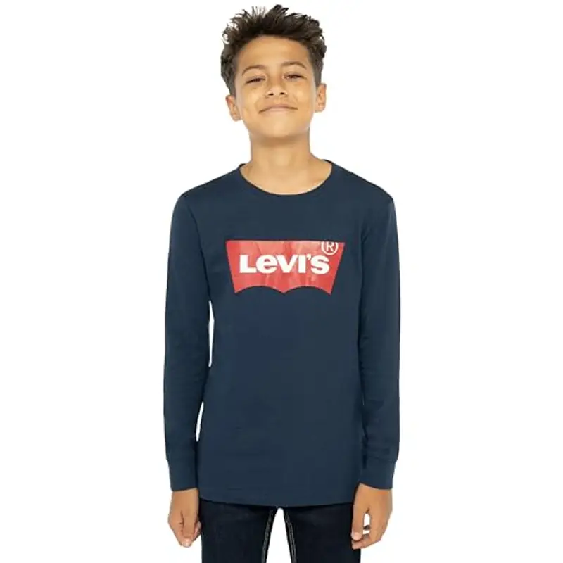 Levi's Lvb L/S Batwing Tee, Maglia a maniche lunghe Bambini e ragazzi, Blu (Dress Blues), 8 anni