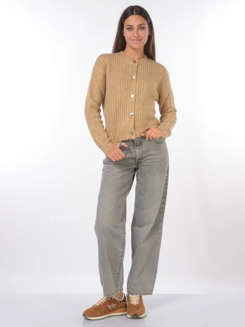 maglia da donna Levi s® lavorata con bottoni BEIGE miniatura 2