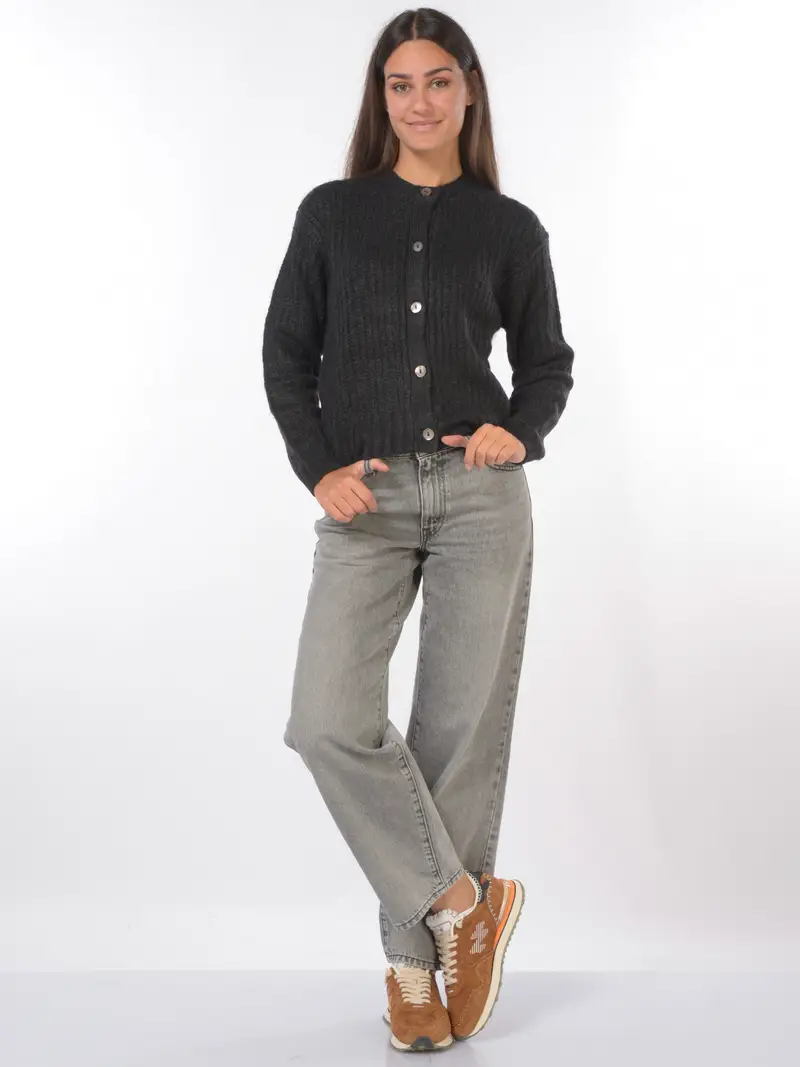 maglia da donna Levi s® lavorata con bottoni NERO miniatura 2