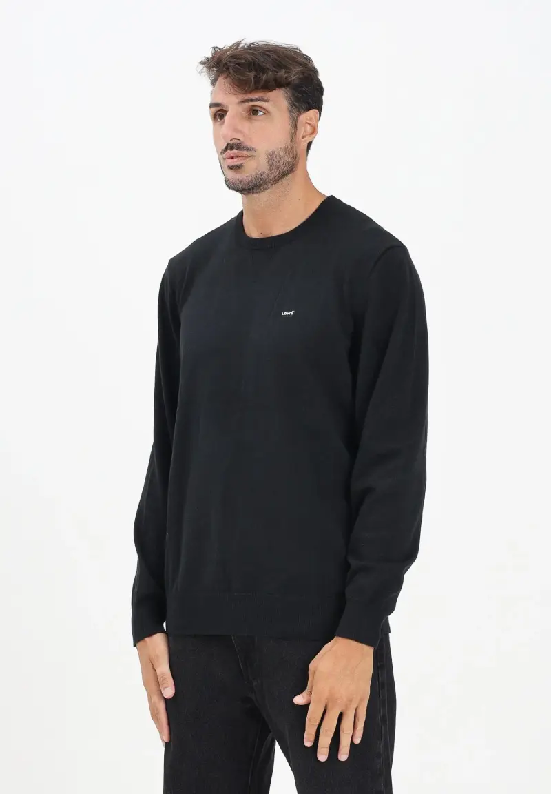 Maglioncino girocollo Housemark nero da uomo