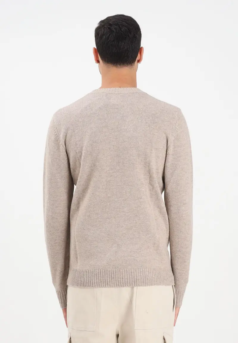 Maglioncino girocollo Original Housemark beige da uomo miniatura 3