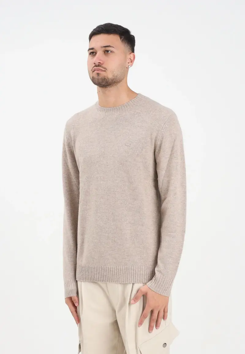 Maglioncino girocollo Original Housemark beige da uomo