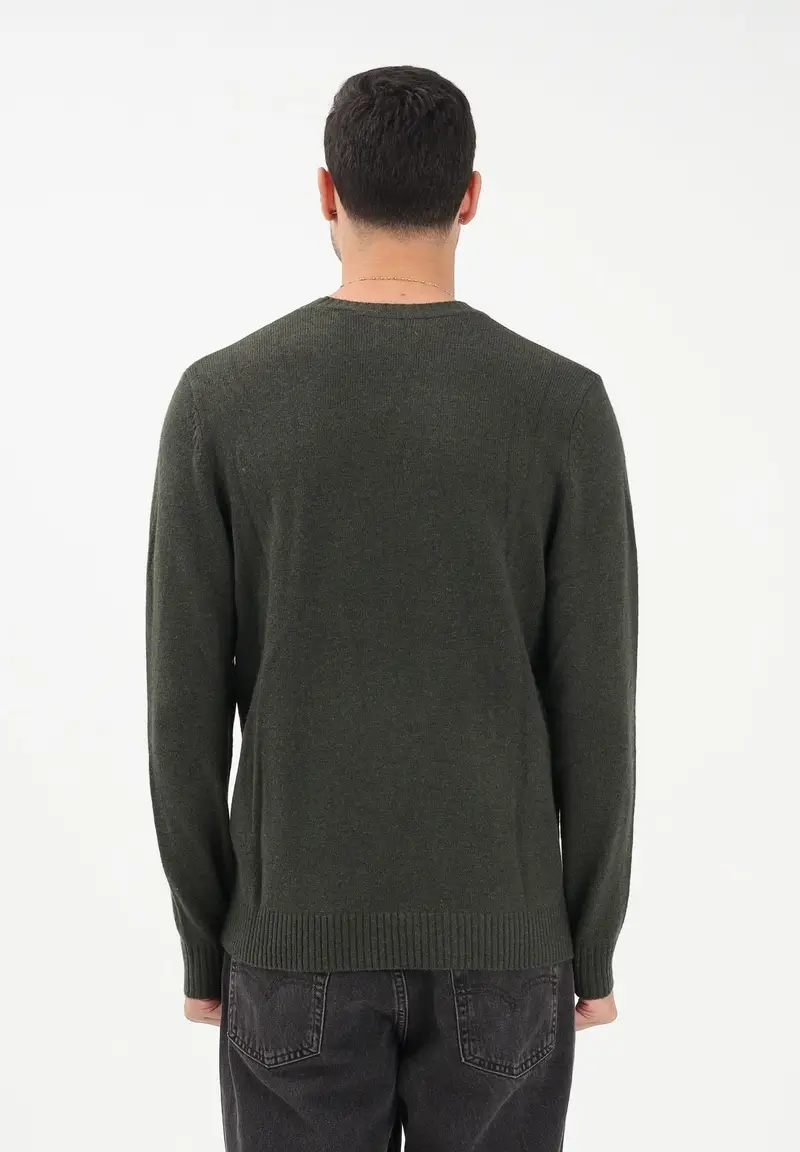 Maglioncino girocollo Original Housemark verde bosco da uomo miniatura 3