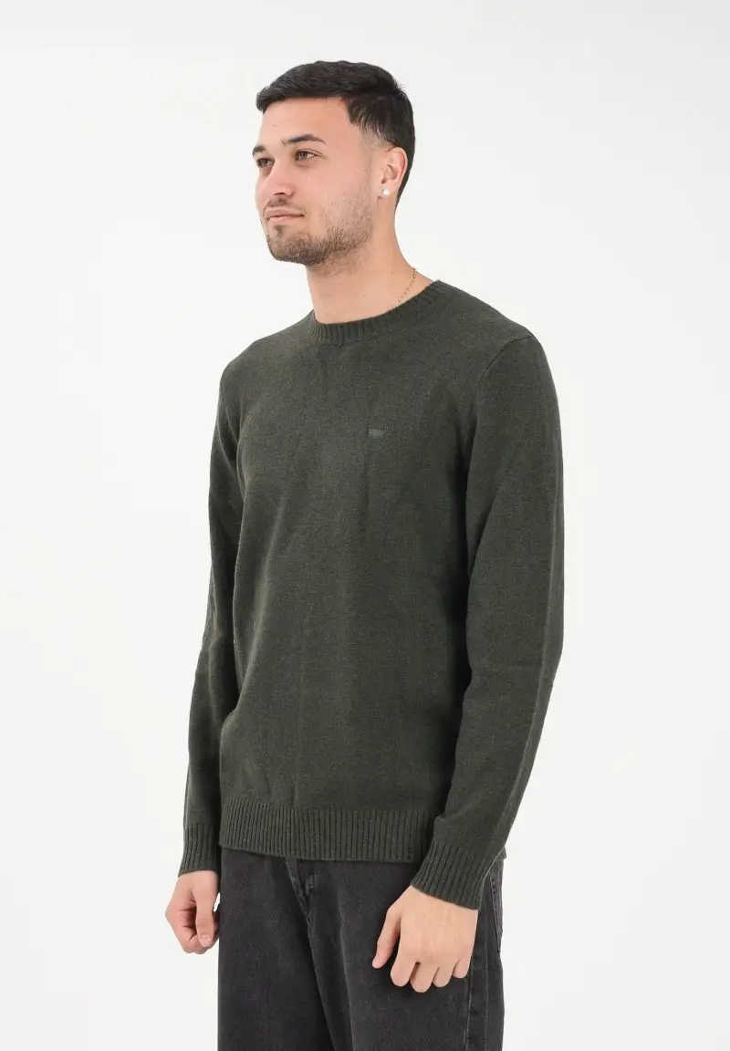Maglioncino girocollo Original Housemark verde bosco da uomo