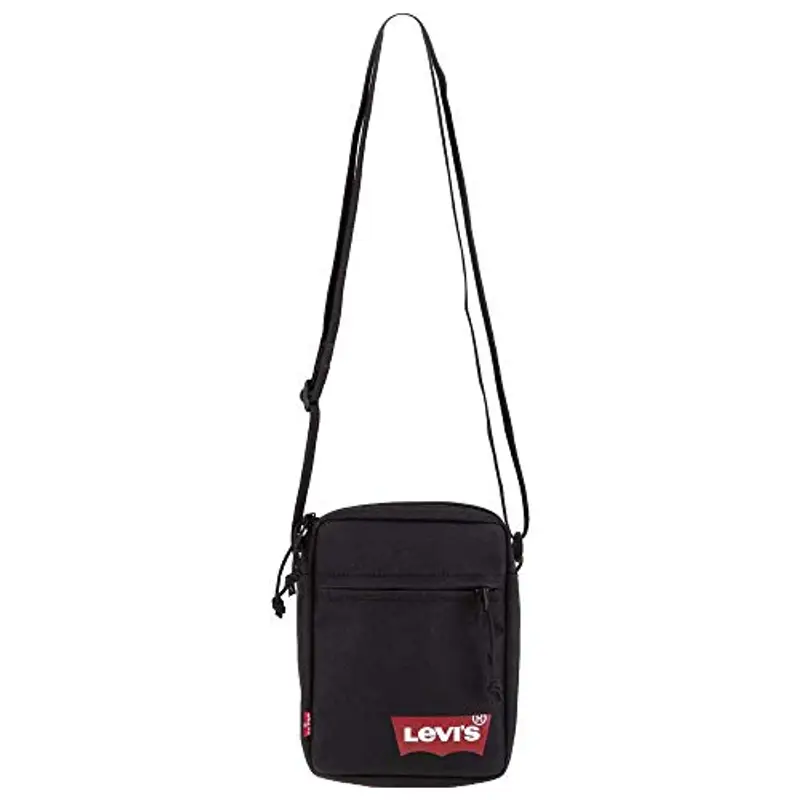 Levi's Mini Crossbody Solid (Red Batwing), Borsa Uomo, Regular Black, Taglia unica