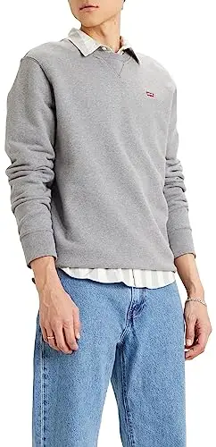 Levi's New Original Crew, Felpa Uomo, Chisel Grey Heather, M