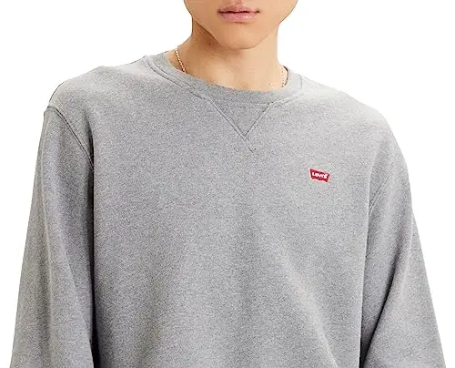 Levi's New Original Crew, Felpa Uomo, Chisel Grey Heather, M miniatura 3