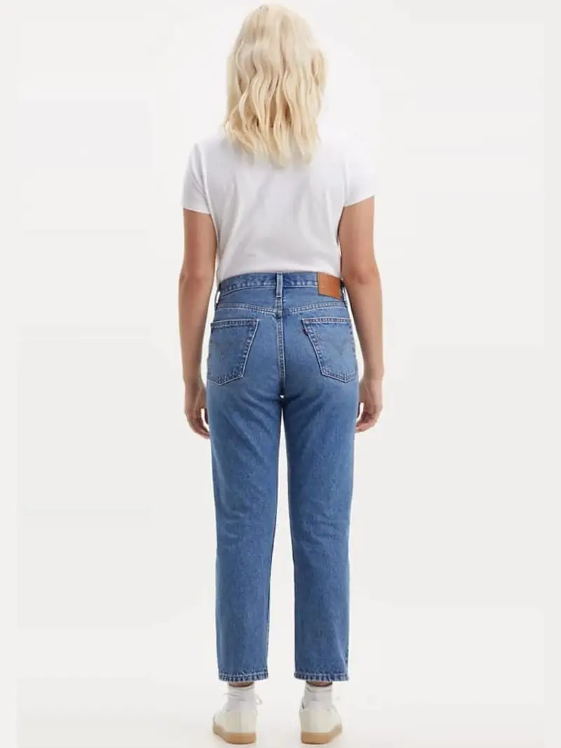 Levi's pantalone in denim medium donna regular logo sul retro miniatura 2