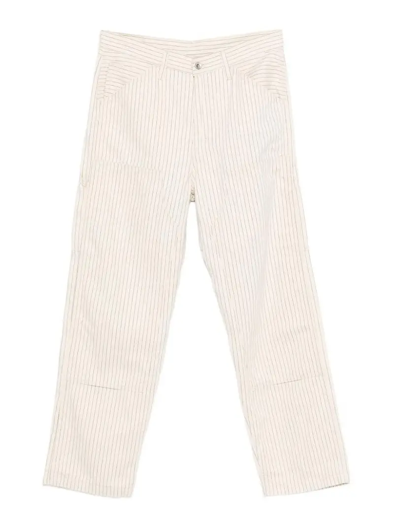 Pantaloni A Righe Bianco
