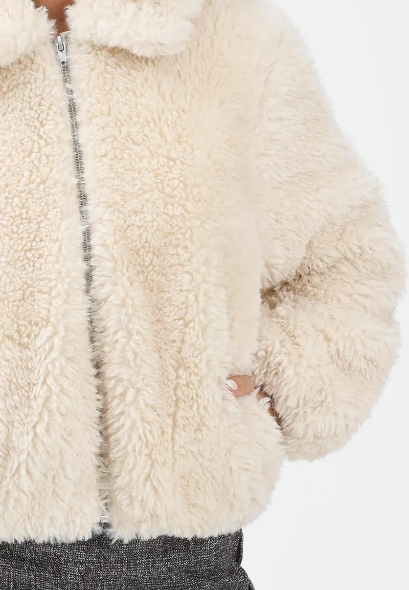 Pelliccia Sherpa Elle panna da donna miniatura 3