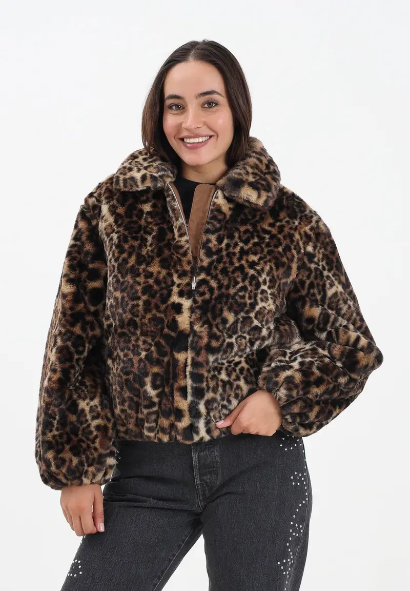 Pellicciotto Sherpa Elle animalier da donna miniatura 2