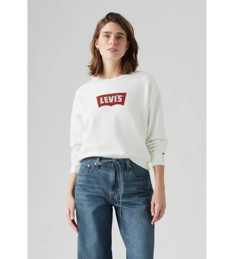 per donna 000RM-0000 Felpa con cappuccio Graphic Iconic Heritage bianca (M), Bianco, Casual, Cotone