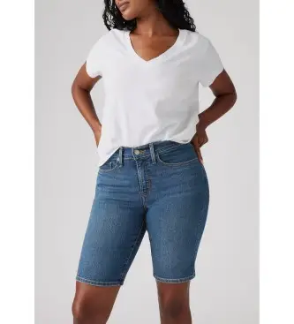 per donna 001VE-0002 Pantaloncini modellanti blu (23), Casual, Cotone, Denim