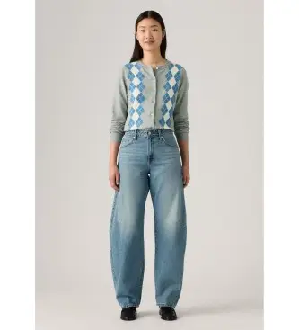 per donna 0039A-0002 Jeans larghi blu da papà (24/32), Casual, Cotone, Denim