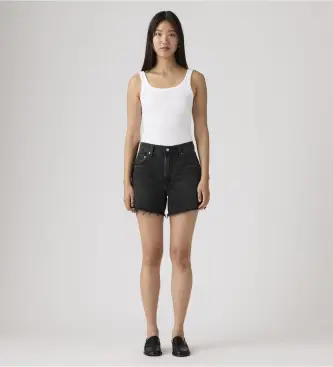 per donna 005DS-0005 Pantaloncini neri a gabbia toracica (24), Nero, Casual, Cotone