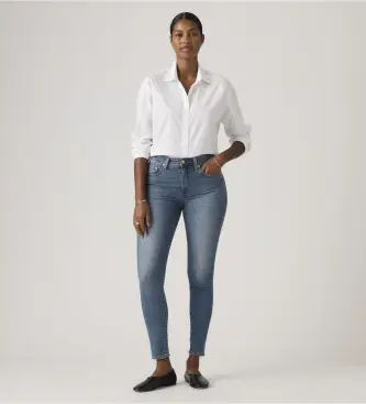 per donna 18882-0932 Jeans 721 Skinny a vita alta blu (25/30), Casual, Cotone, Denim