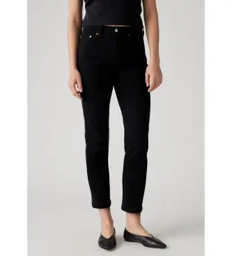 per donna 36200-0085 Jeans corti 501 neri (24/26), Nero, Casual, Cotone, Sostenibile