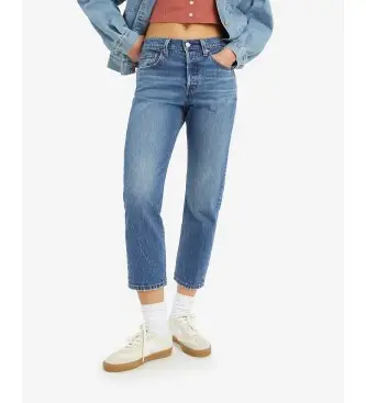 per donna 36200-0335 Jeans blu 501 originali corti (25/26), Casual, Cotone, Denim