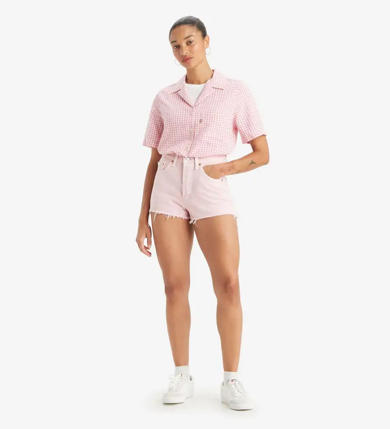 per donna. 56327-0398 501 Pantaloncini rosa originali (25), Casual, Cotone, Denim