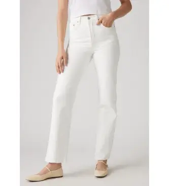 per donna 72693-0076 Jeans dritti alla caviglia con motivo Ribcage bianco (23/27), Casual, Cotone, Denim