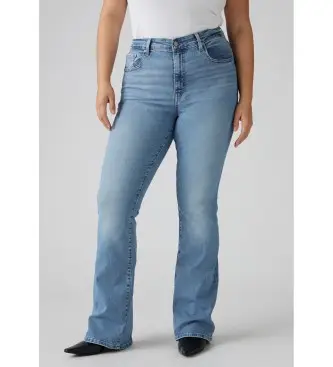 per donna A3410-0027 Jeans svasati blu a vita alta 726 (23/30), Casual, Cotone, Denim
