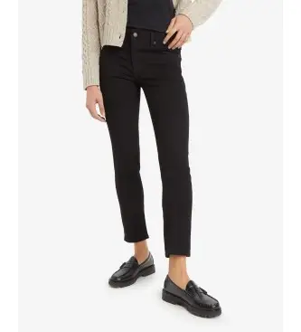 per donna A6199-0012 Jeans skinny 712 con tasca a filetto nera (25/32), Nero, Casual, Cotone, Denim