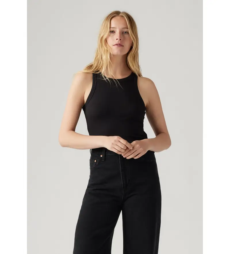 per donna A7326-0000 Maglietta nera da sogno (L), Nero, Casual, Modal, Senza maniche / cinghie