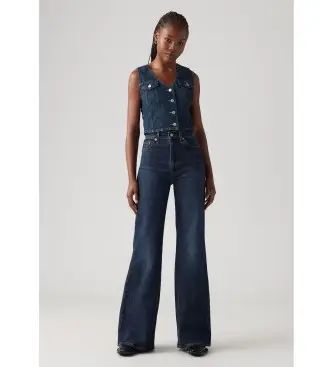per donna A7503-0008 Jeans a campana con gabbia toracica blu (32/30), Casual, Cotone, Denim