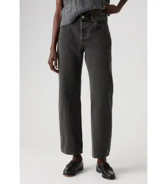 per donna A9150-0000 Jeans neri alla caviglia 501 anni '90 (23/27), Nero, Casual, Cotone, Denim