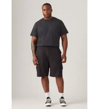 per uomo 001KH-0004 Pantaloncini cargo neri (44), Nero, Casual, Cotone