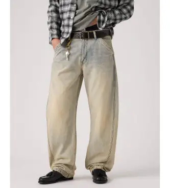 per uomo 0057O-0004 Jeans larghi Blue Barrel (31/32), Casual, Cotone, Denim Blu