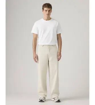 per uomo 0057Q-0002 Pantaloni beige larghi XX Chino (30/32), Casual, Cotone