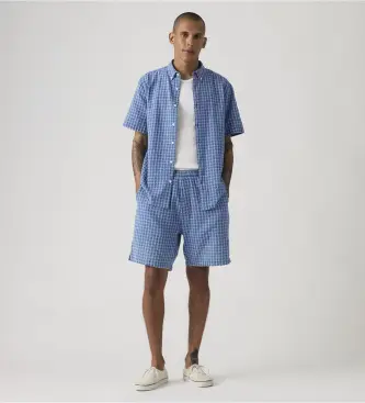 per uomo 0057T-0001 Pantaloncini stile boxer blu (M), Casual, Cotone