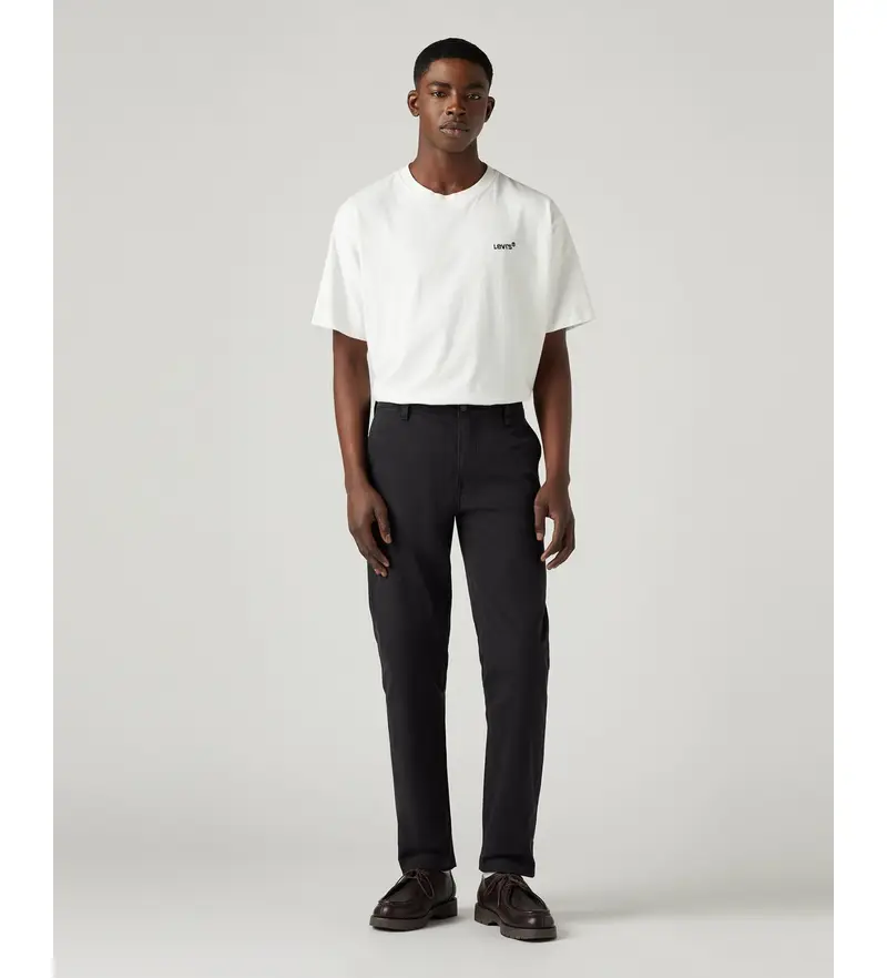 per uomo 17196-0005 Pantaloni Chino Standard Taper XX neri (28/30), Nero, Casual, Cotone