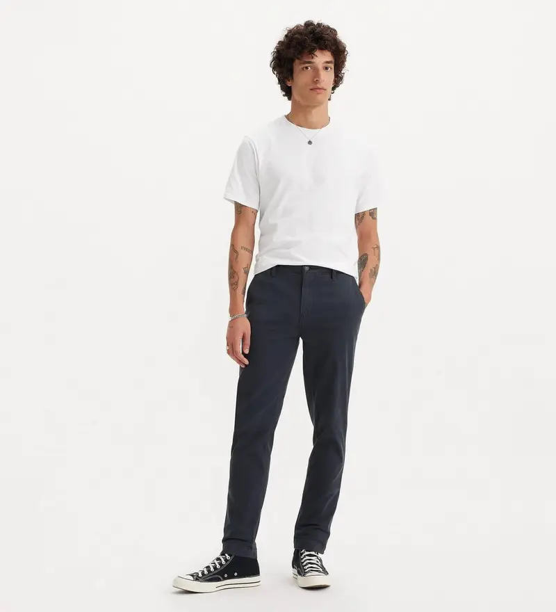 per uomo 17199-0013 Pantaloni chino blu (28/32), Casual, Cotone, Sostenibile