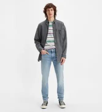 per uomo 28833-1194 512 jeans attillati blu (30/32), Casual, Cotone, Denim