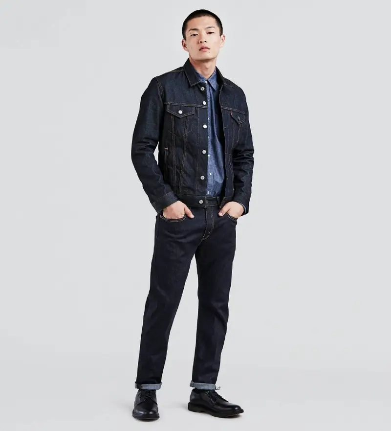 per uomo 29507-0280 Jean 502 Conical Navy Cut (29/32), Casual, Cotone, Denim