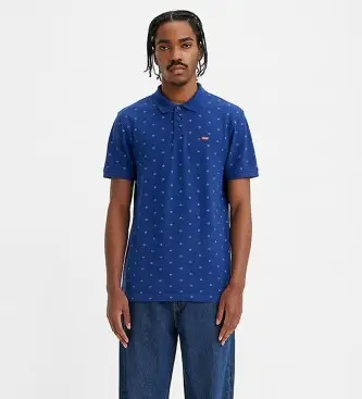 per uomo 35883-0114 Polo Hm Rollo Foulard Sodalite blu (L), Casual, Manica corta