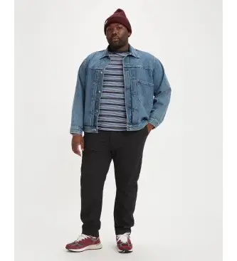 per uomo 39447-0001 Pantaloni Chino Standard Taper XX neri (48/32), Nero, Casual, Cotone Kaki