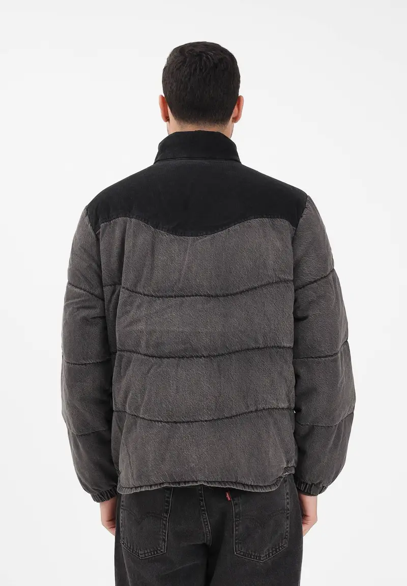 Piumino Wild West in denim nero da uomo miniatura 3