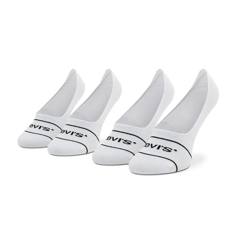 Set di 2 paia di pedulini unisex Levi's® 701219508 Bianco