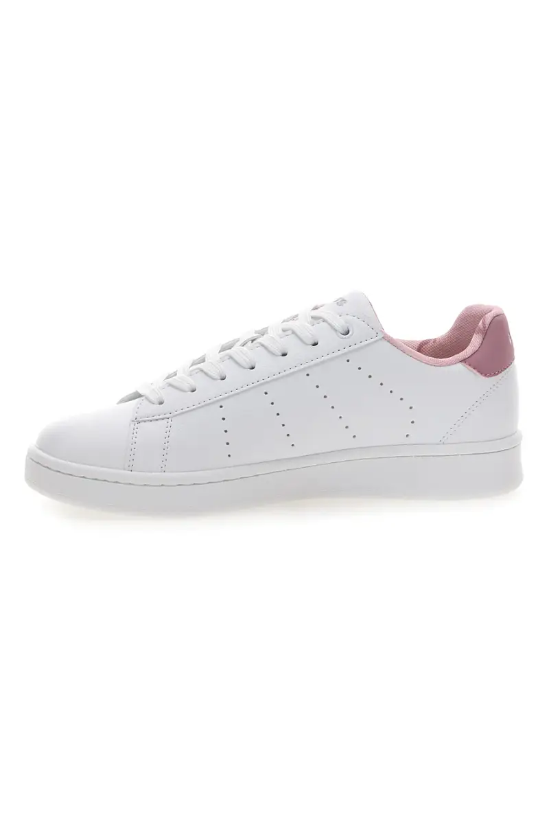 Sneakers bianche con dettagli rosa lacci Levi s Avenue [WHITE miniatura 4
