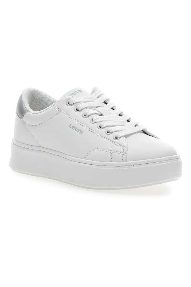 Sneakers bianche con dettaglio argentato LEVI'S AMBER [BIANCO] miniatura 2