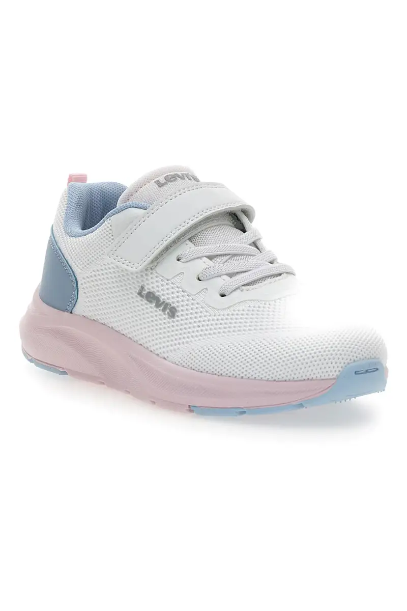 Sneakers bianche e azzurre chiusura a strappo Levi s Hudson [BIANCO miniatura 2