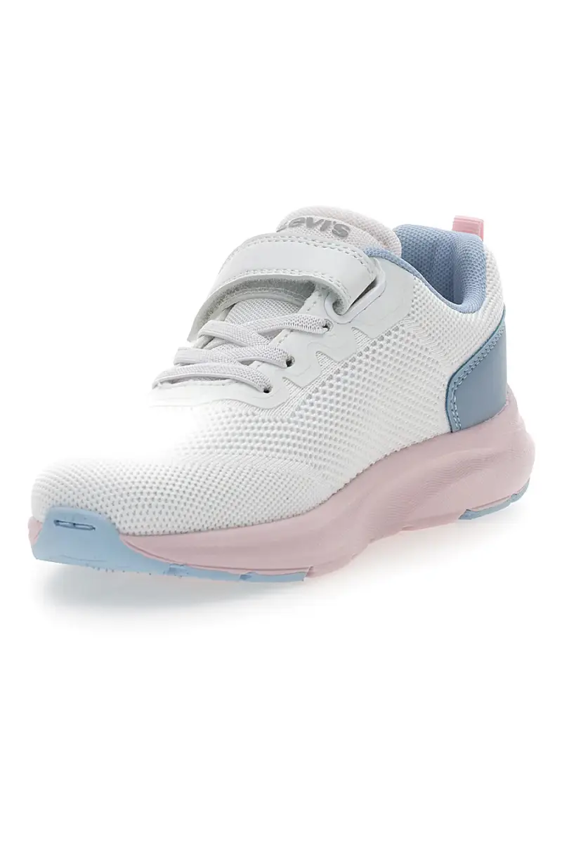 Sneakers bianche e azzurre chiusura a strappo Levi s Hudson [BIANCO miniatura 3