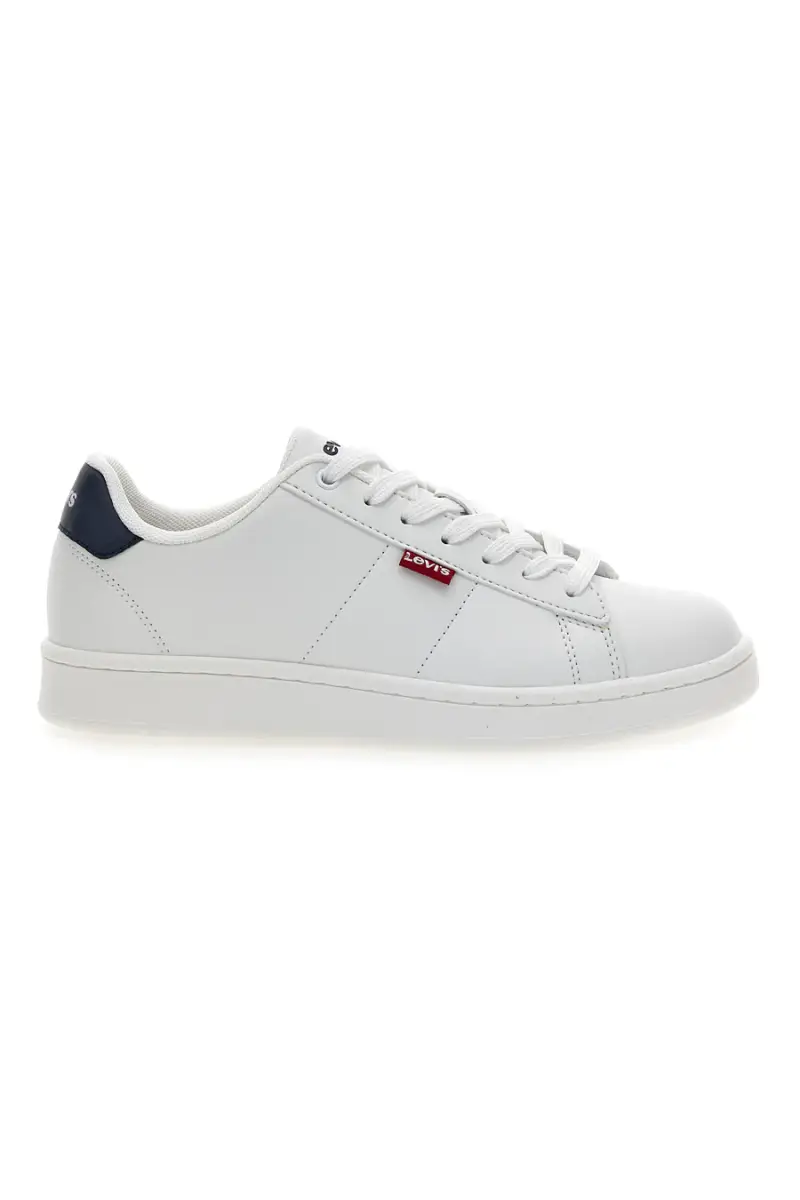 Sneakers bianche lacci e strappo Levi s Bell JR [BIANCO