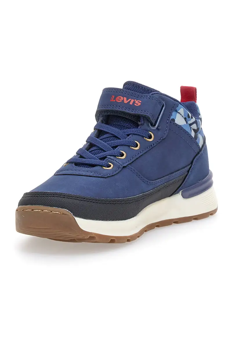 Sneakers mid-cut blu con velcro LEVI'S ASCOT REFRESH [NAVY] miniatura 3